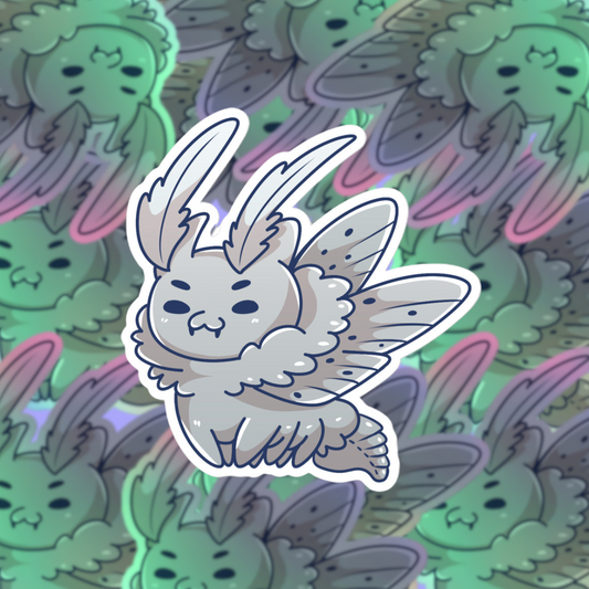 Adorable Mothman - Glossy Vinyl Sticker