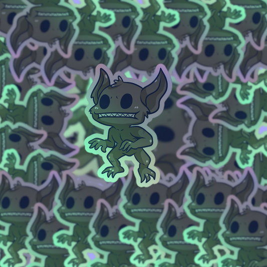 Adorable Hopkinsville Goblin - Holographic Vinyl Sticker