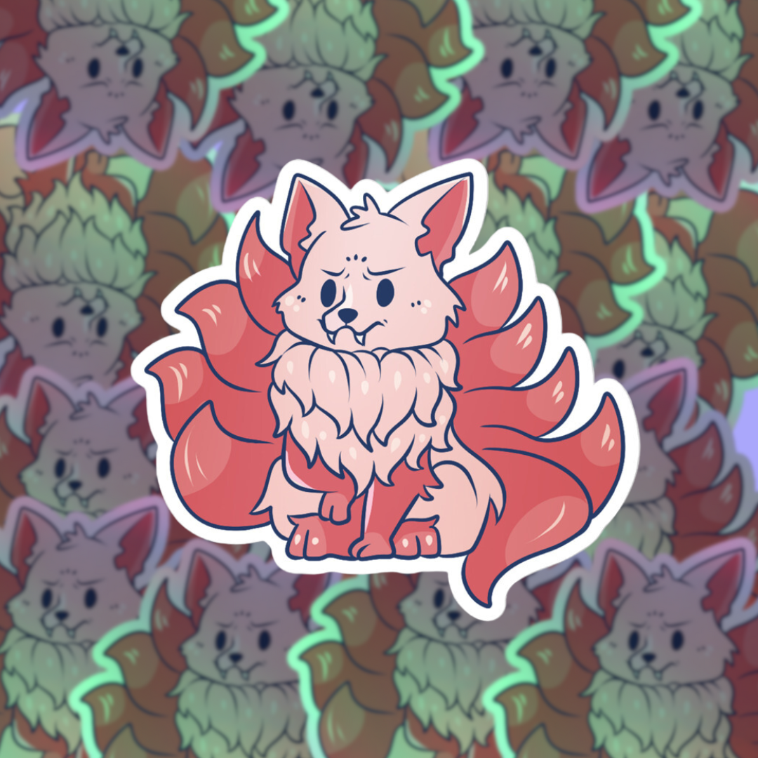 Adorable Kitsune - Glossy Vinyl Sticker