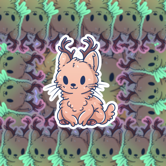 Adorable Jackalope - Glossy Vinyl Sticker