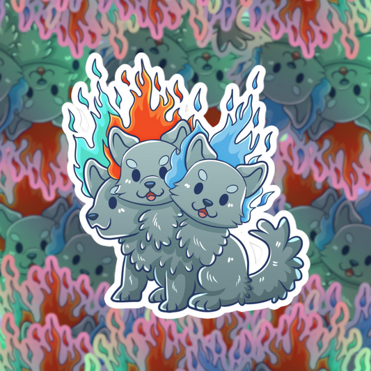 Adorable Cerberus - Glossy Vinyl Sticker