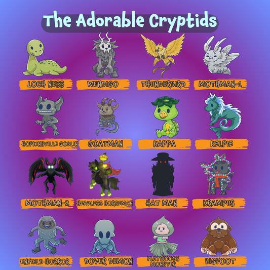 Adorable Cryptid Sticker Mega Listing - Holographic Finish