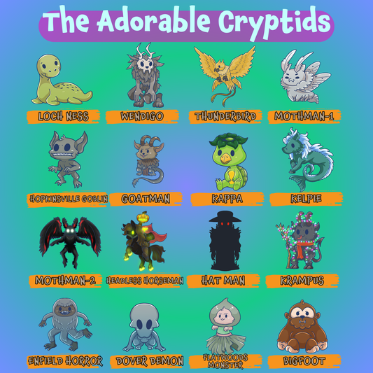 Adorable Cryptid Sticker Mega Listing - Matte Finish