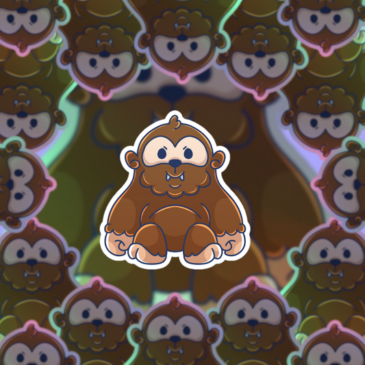 Adorable Bigfoot - Glossy Vinyl Sticker