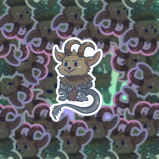 Adorable Goatman - Glossy Vinyl Sticker