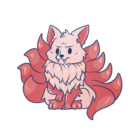 Adorable Kitsune - Glossy | Holographic | Matte Vinyl Sticker