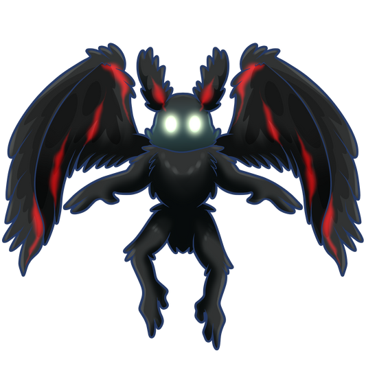 Adorable Mothman-2 - Glossy | Holographic | Matte Vinyl Sticker