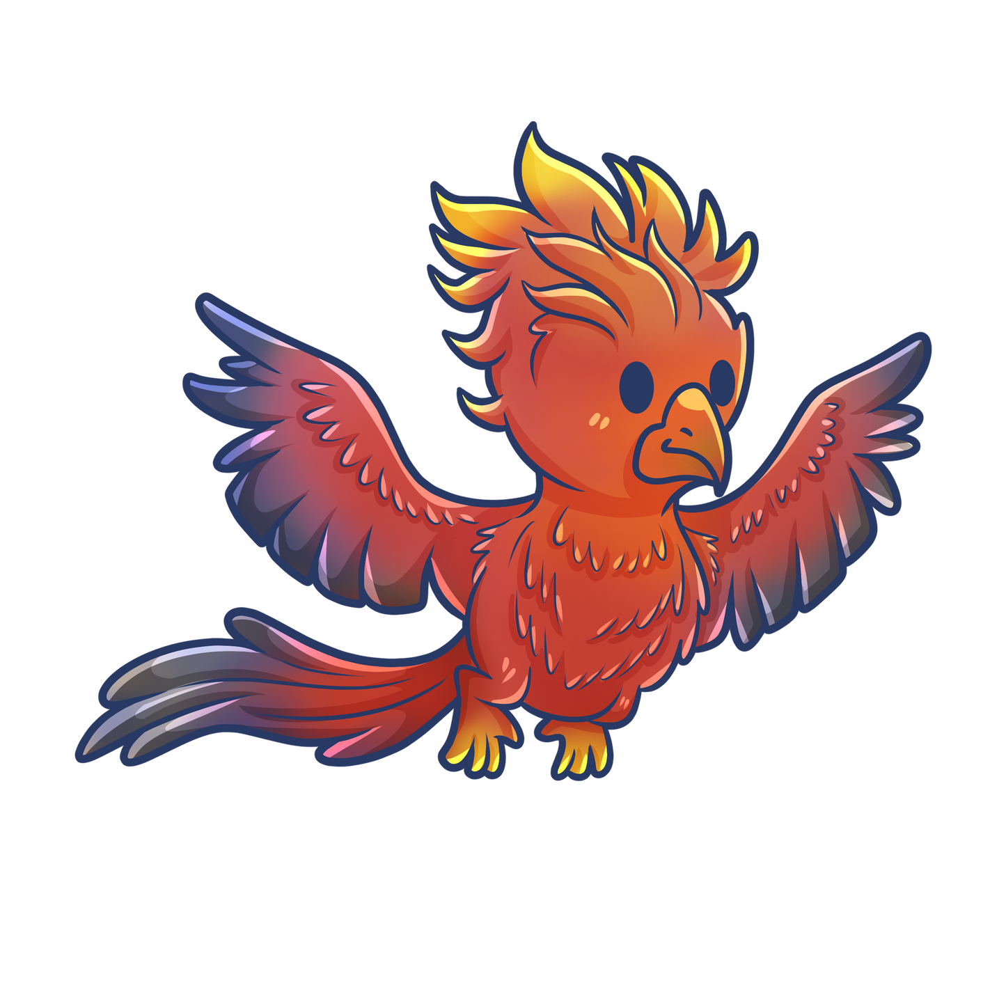 Adorable Phoenix- Glossy | Holographic | Matte Vinyl Sticker