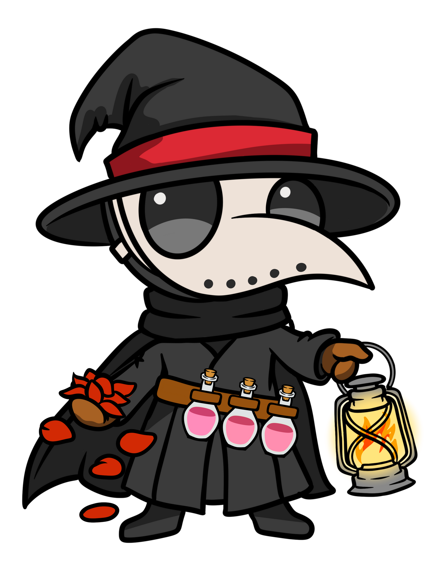 Adorable Plague Doctor - Glossy | Holographic | Matte Vinyl Sticker