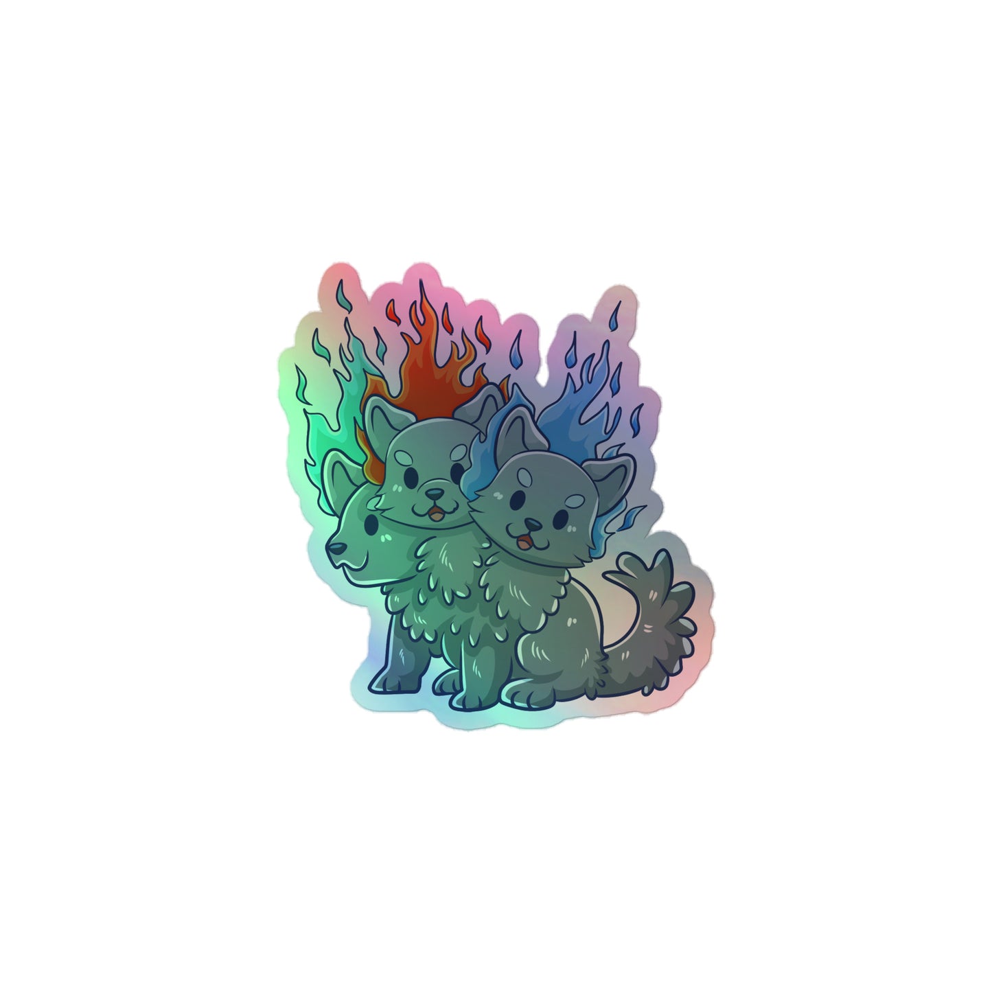 Adorable Cerberus - Holographic Vinyl Sticker