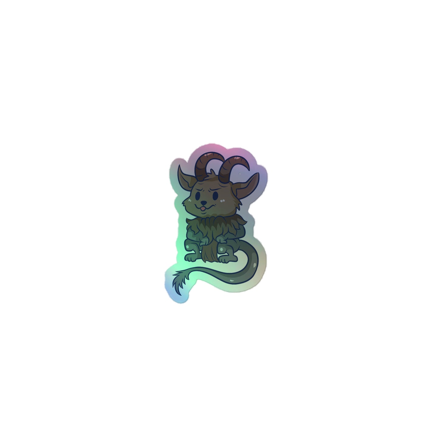 Adorable Goatman - Holographic Vinyl Sticker