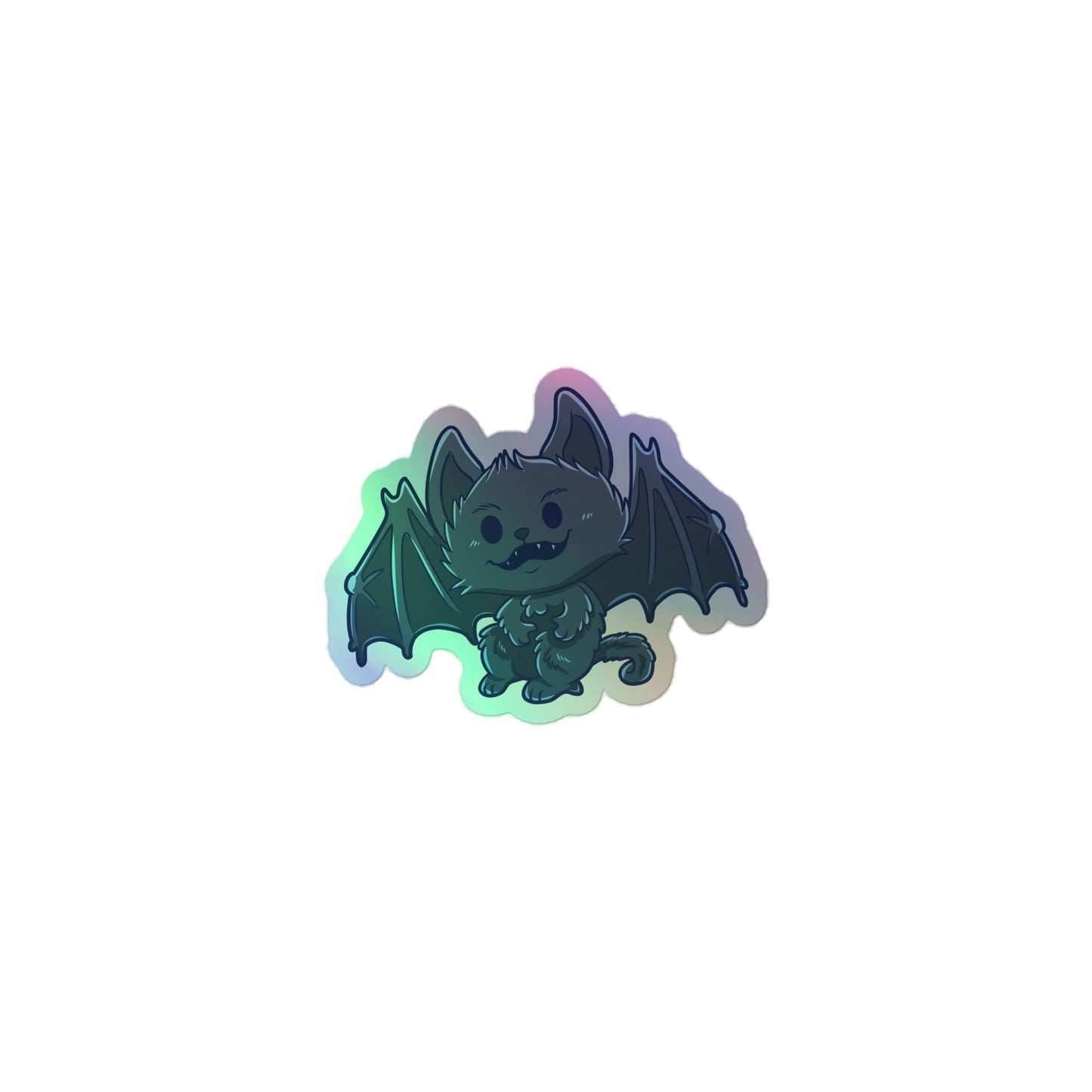 Adorable Batsquatch - Holographic Vinyl Sticker