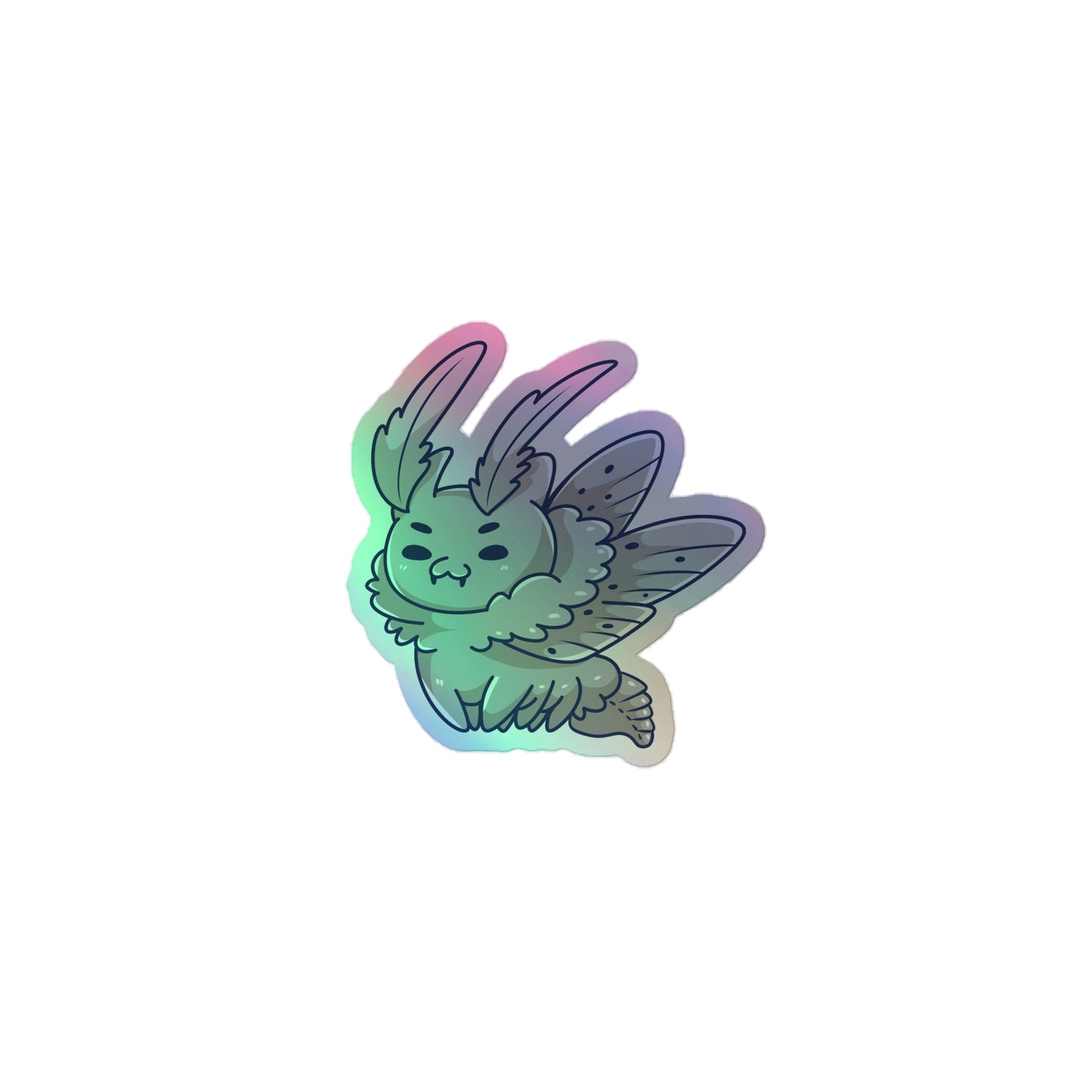 Adorable Mothman - Holographic Vinyl Sticker