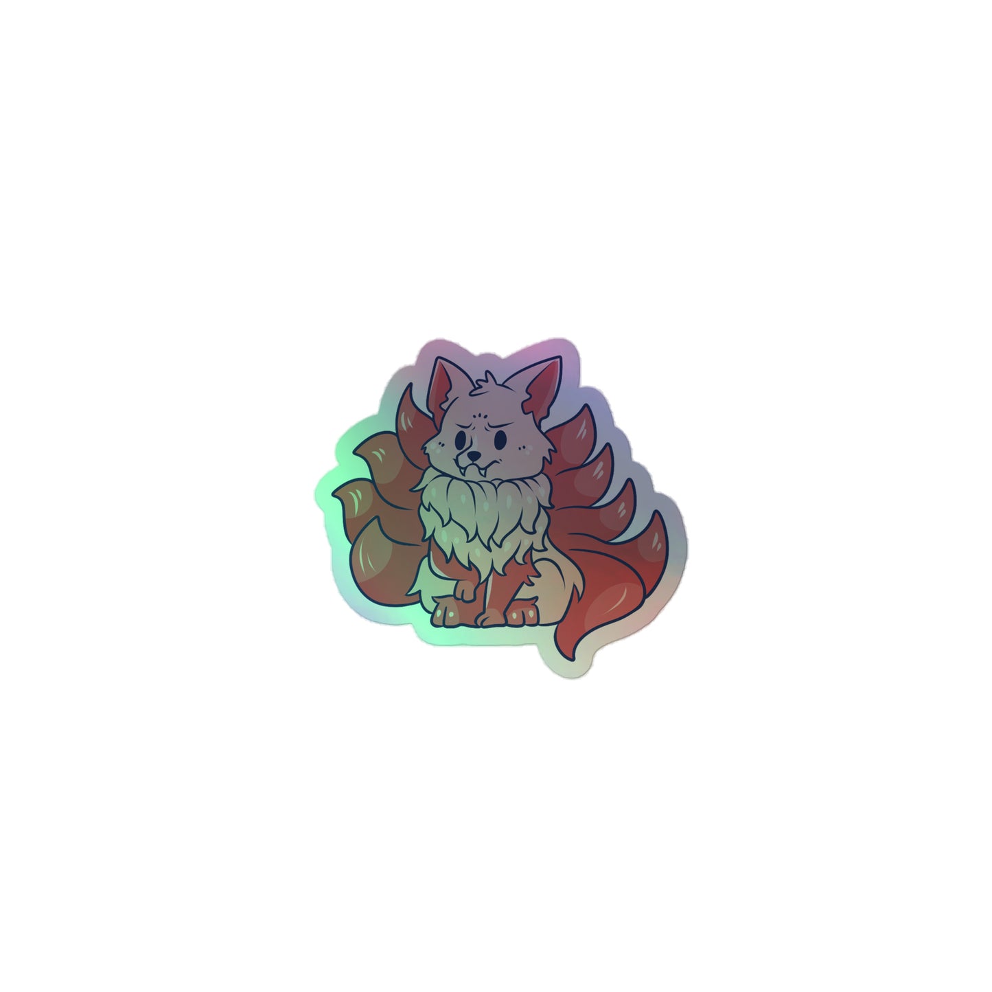 Adorable Kitsune - Holographic Vinyl Sticker