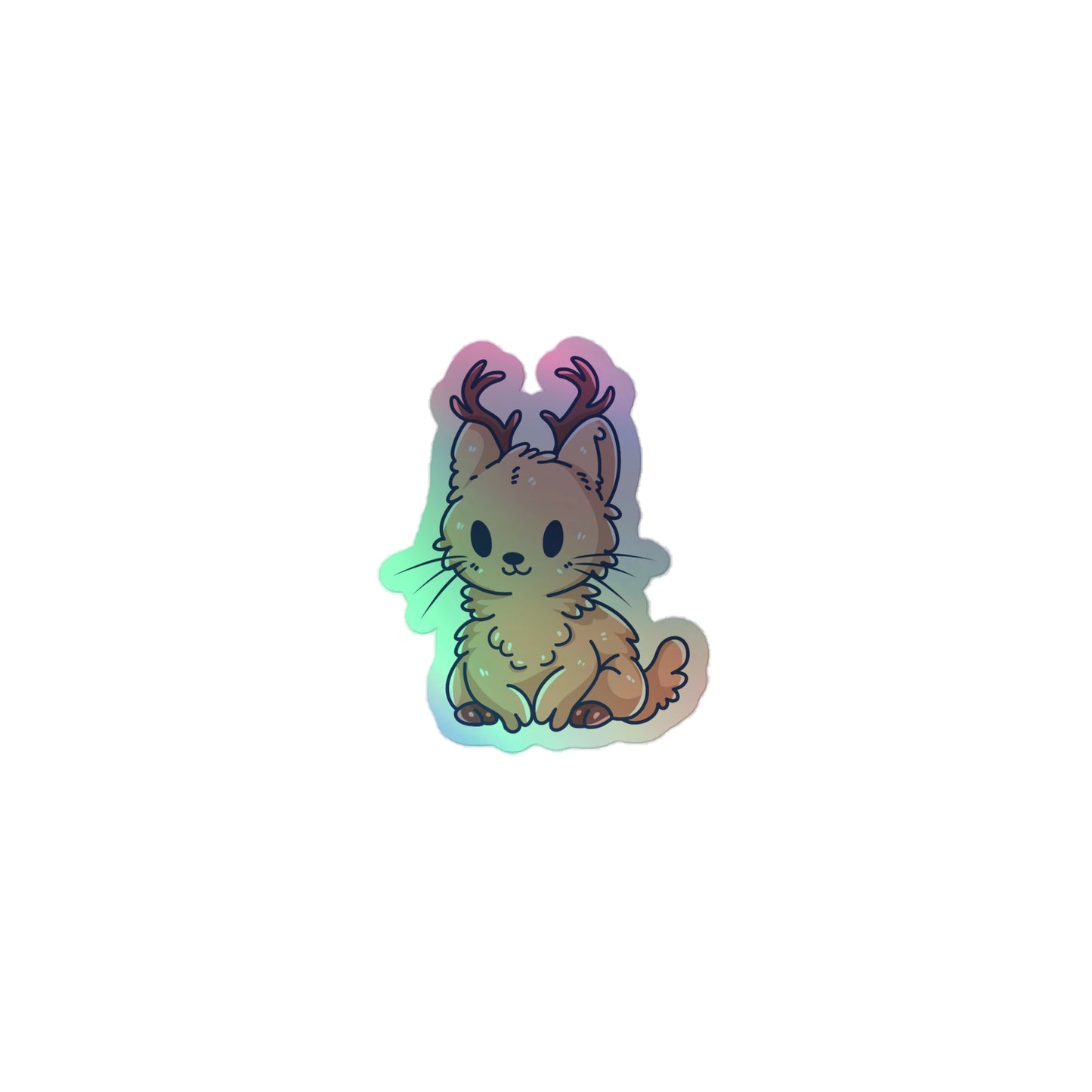 Adorable Jackalope - Holographic Vinyl Sticker