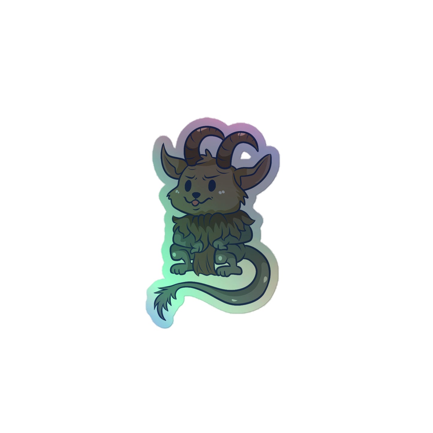 Adorable Goatman - Holographic Vinyl Sticker