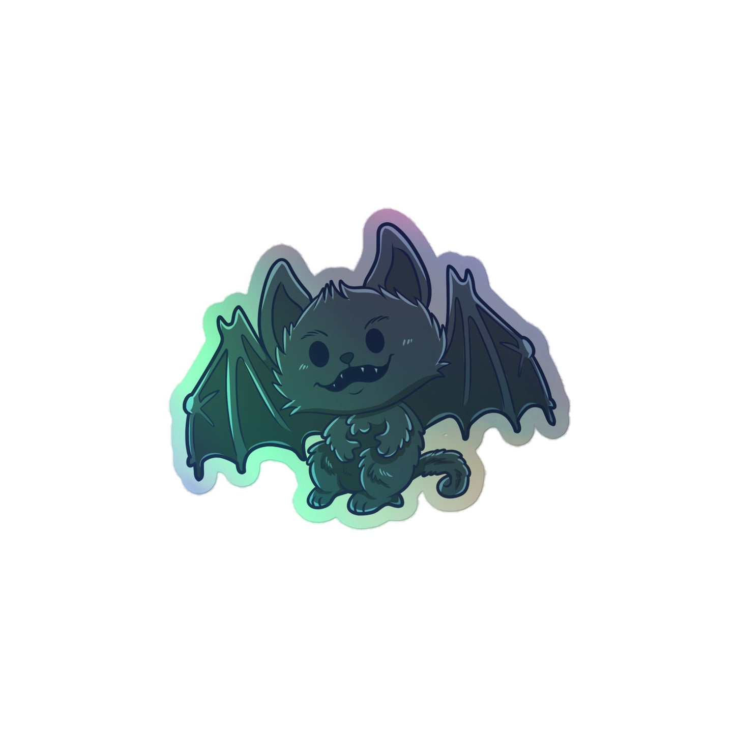 Adorable Batsquatch - Holographic Vinyl Sticker