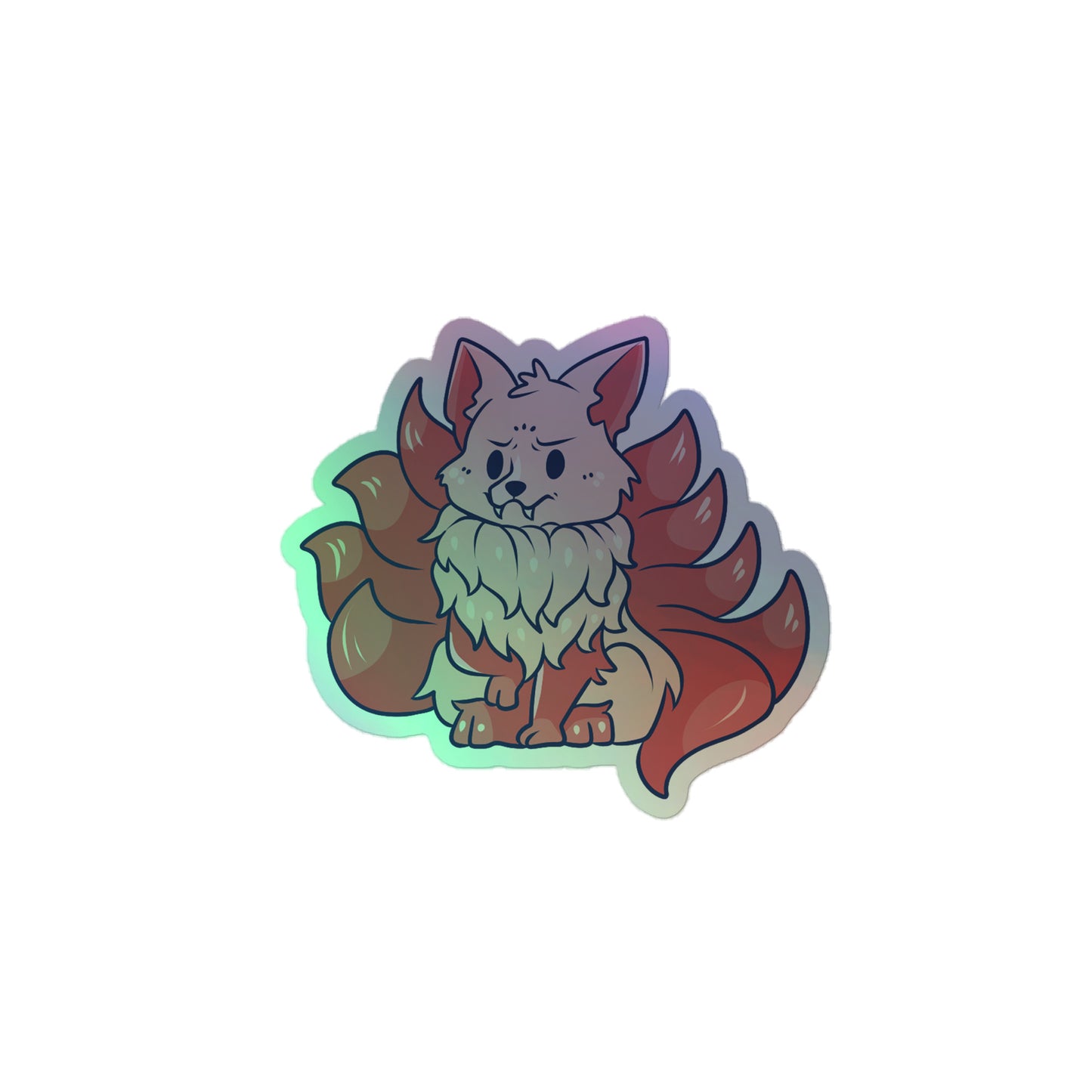 Adorable Kitsune - Holographic Vinyl Sticker