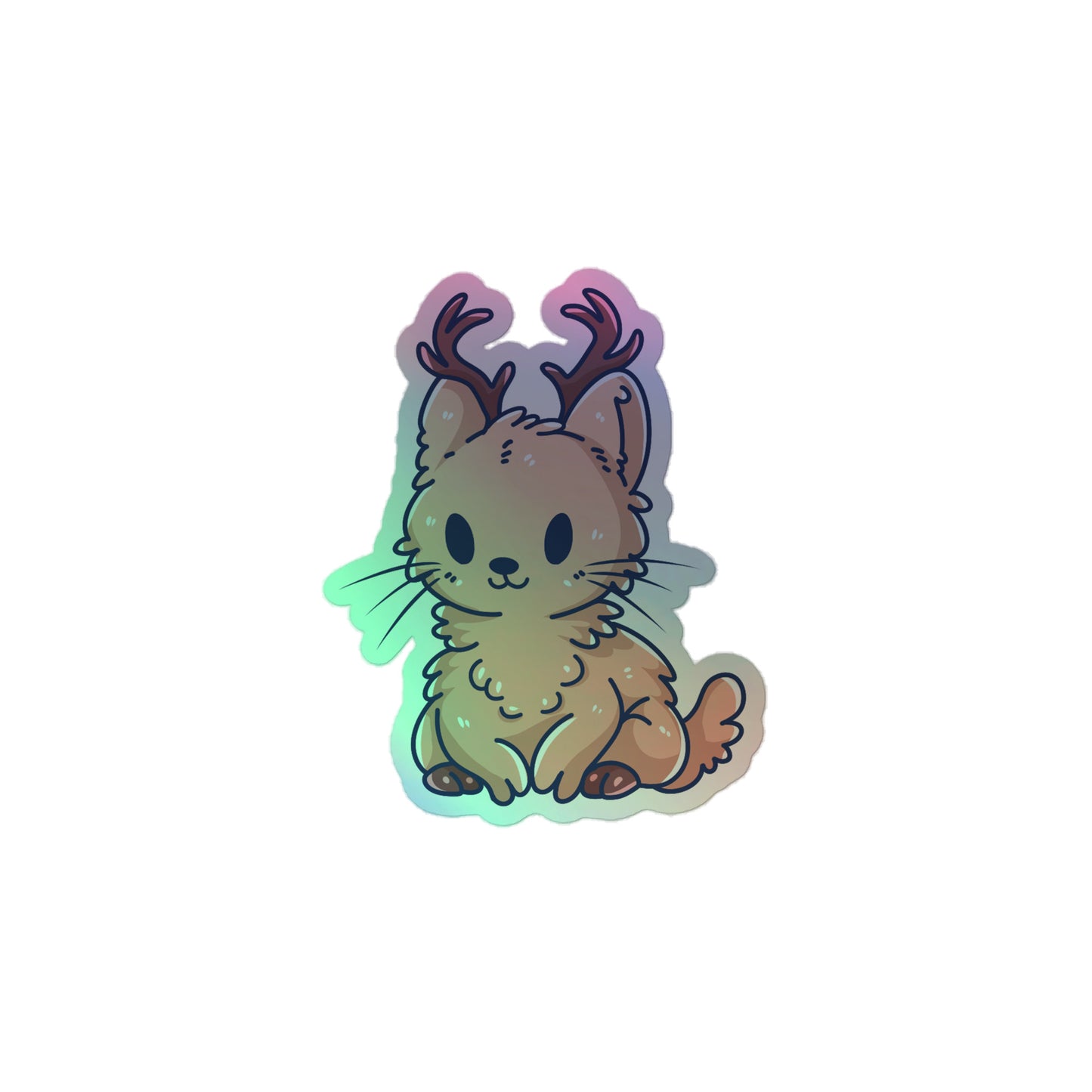 Adorable Jackalope - Holographic Vinyl Sticker