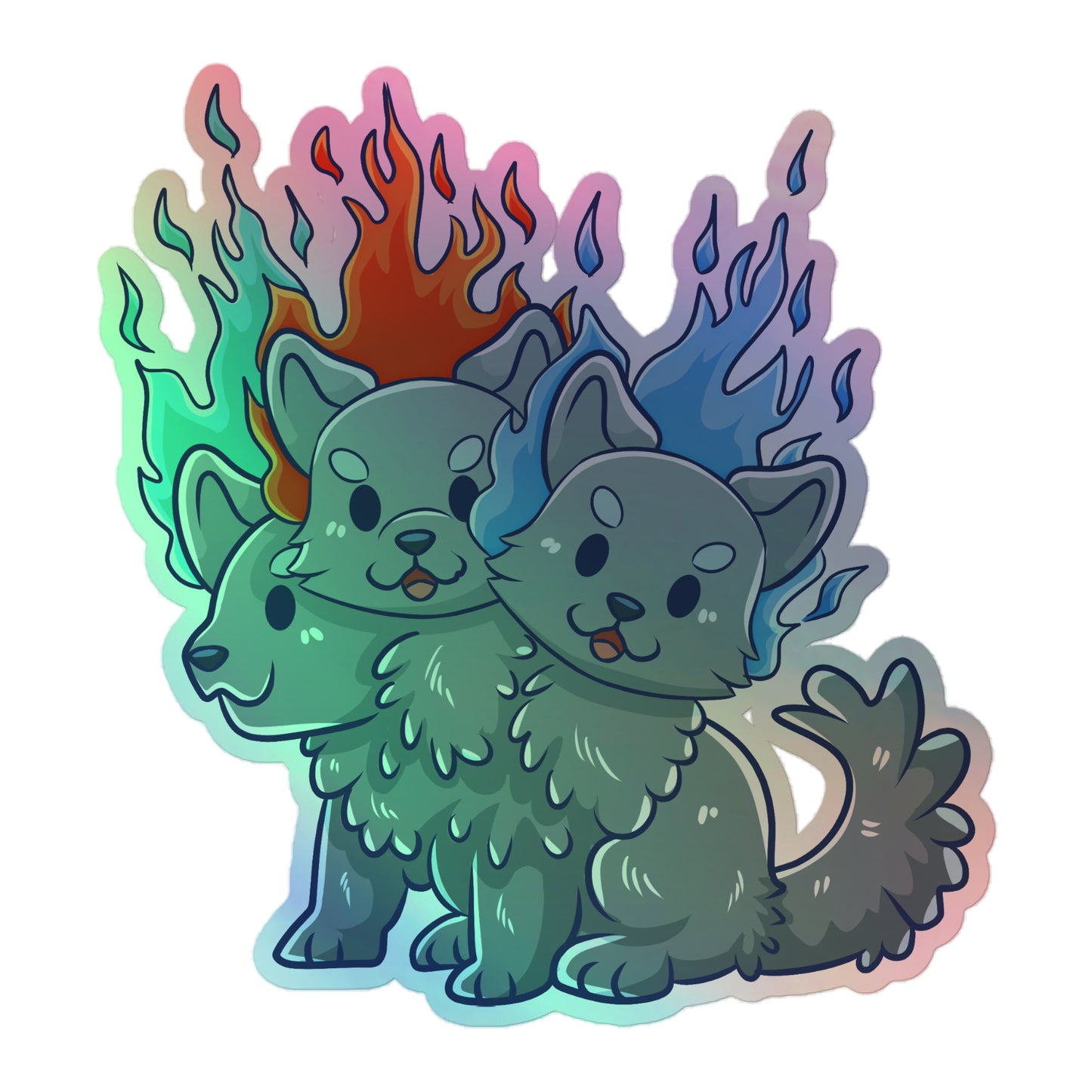 Adorable Cerberus - Holographic Vinyl Sticker