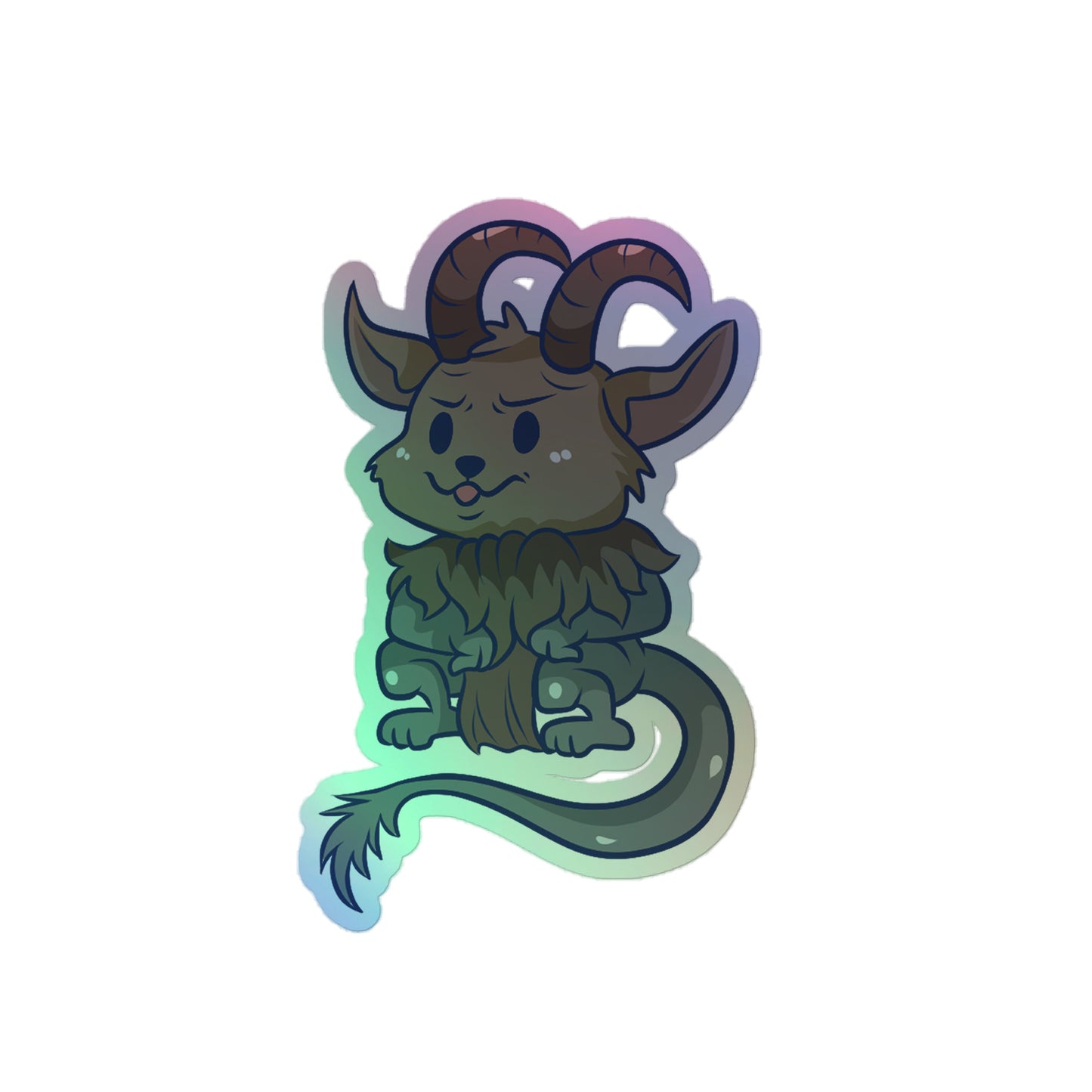 Adorable Goatman - Holographic Vinyl Sticker