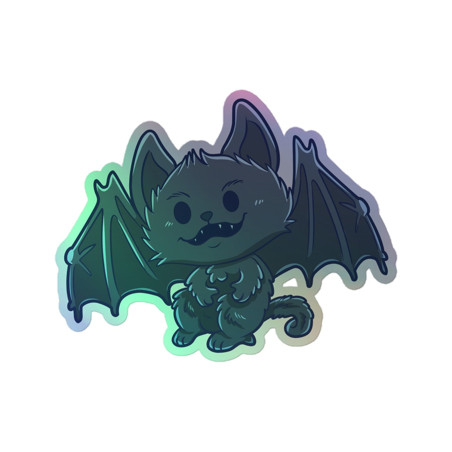 Adorable Batsquatch - Holographic Vinyl Sticker