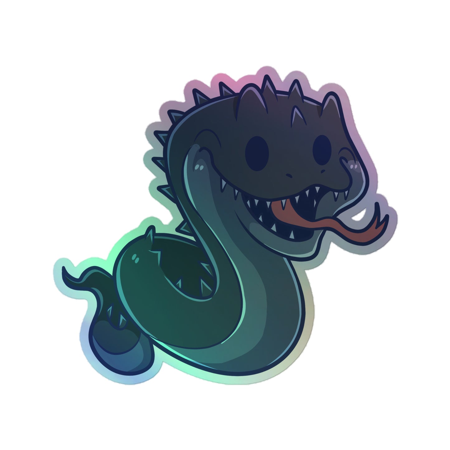 Adorable Basilisk - Holographic Vinyl Sticker