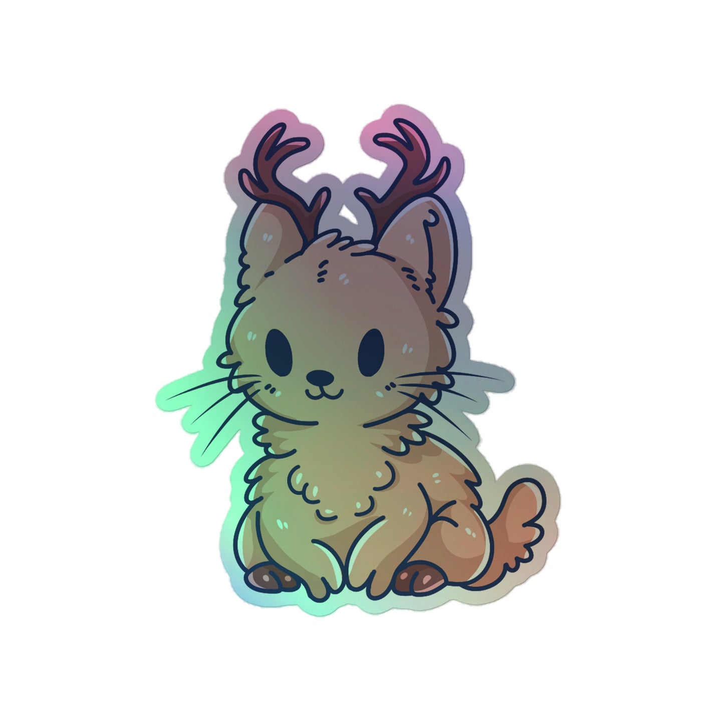 Adorable Jackalope - Holographic Vinyl Sticker