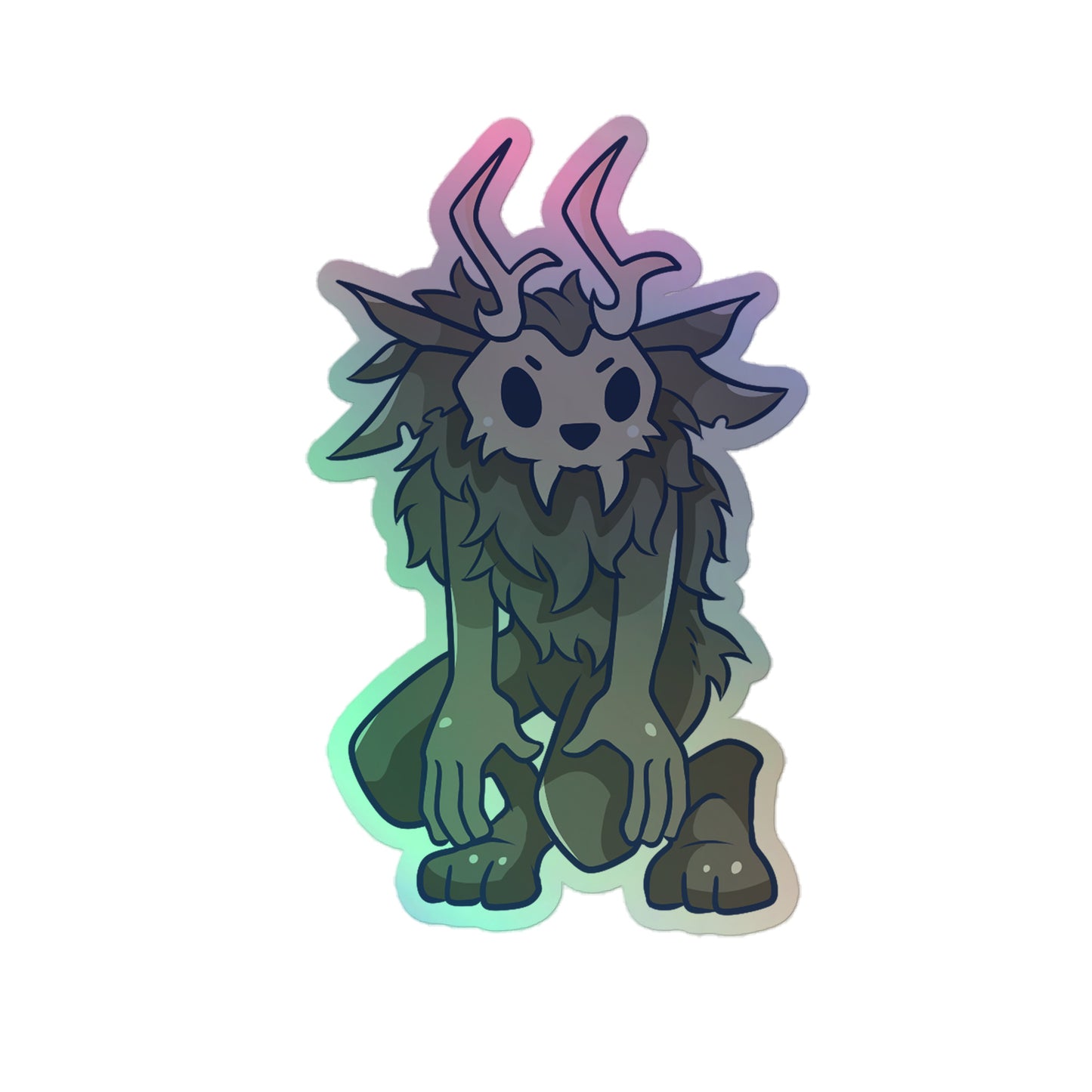 Adorable Wendigo - Holographic Vinyl Sticker