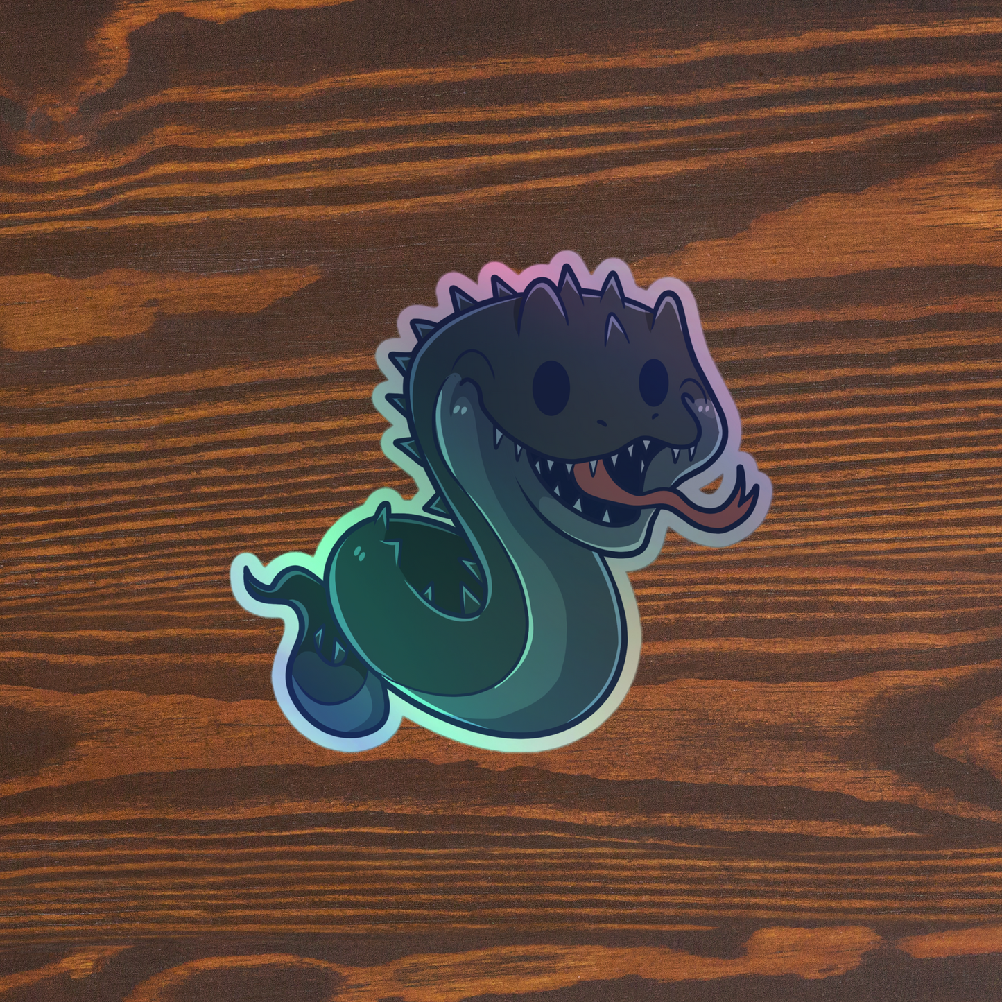 Adorable Basilisk - Holographic Vinyl Sticker