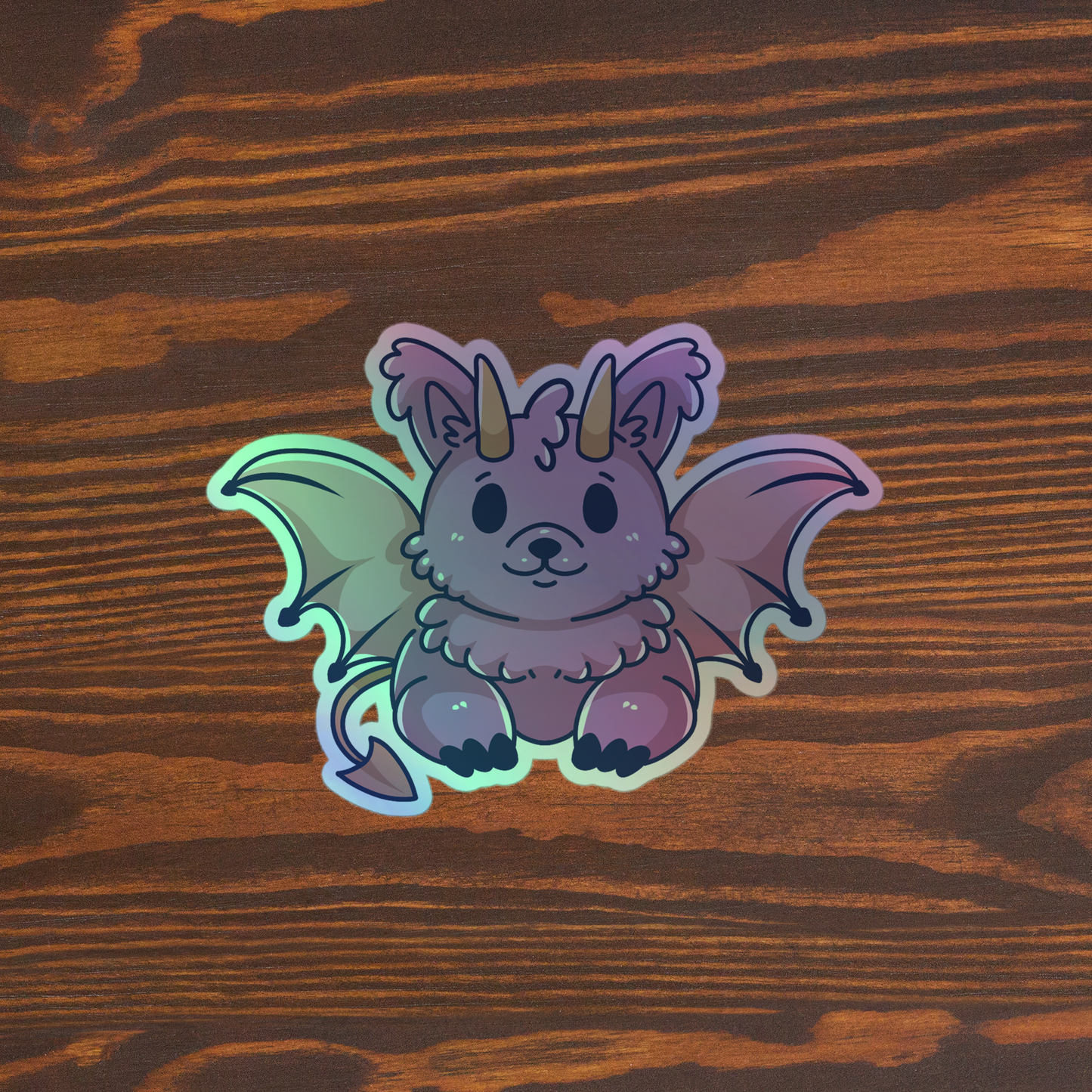 Adorable Jersey Devil - Holographic Vinyl Sticker