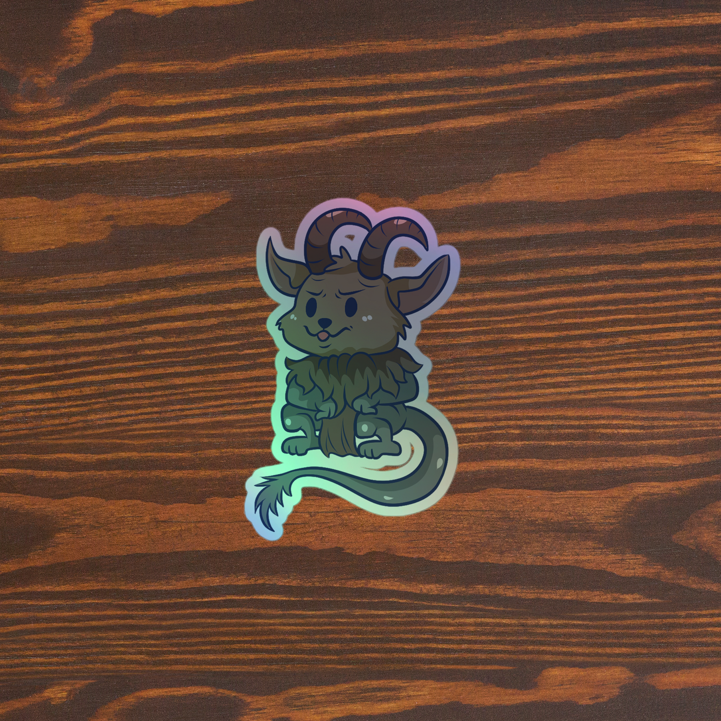 Adorable Goatman - Holographic Vinyl Sticker