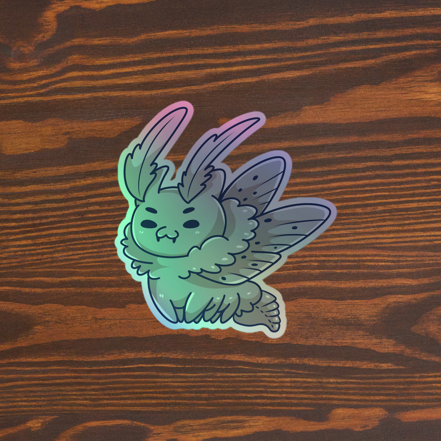 Adorable Mothman - Holographic Vinyl Sticker