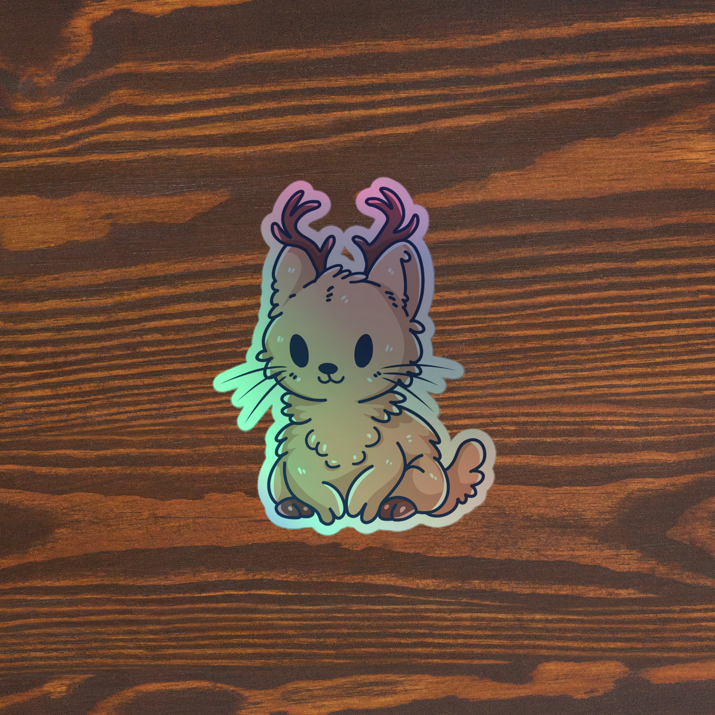 Adorable Jackalope - Holographic Vinyl Sticker