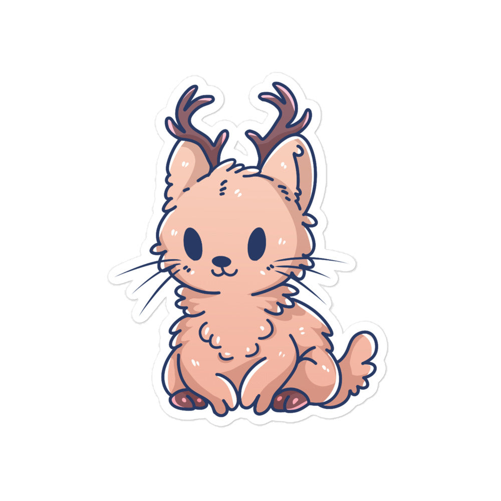 Adorable Jackalope - Glossy Vinyl Sticker