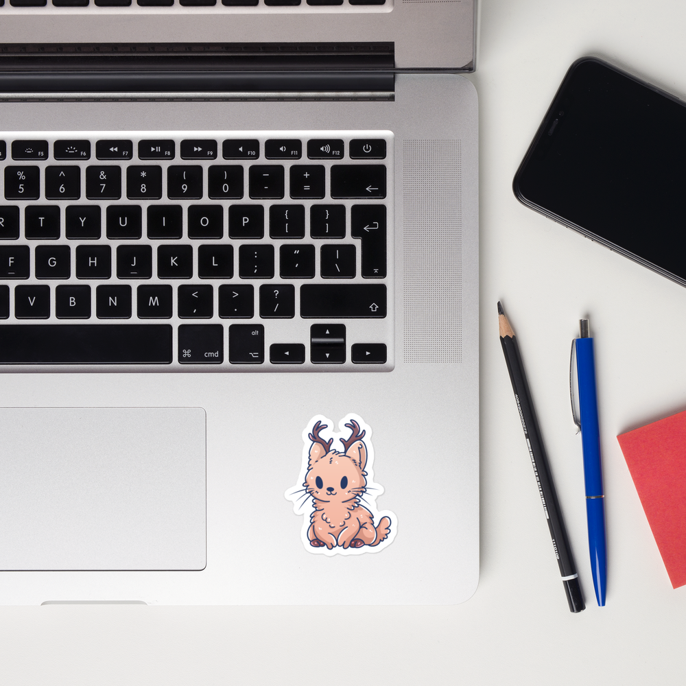 Adorable Jackalope - Glossy Vinyl Sticker